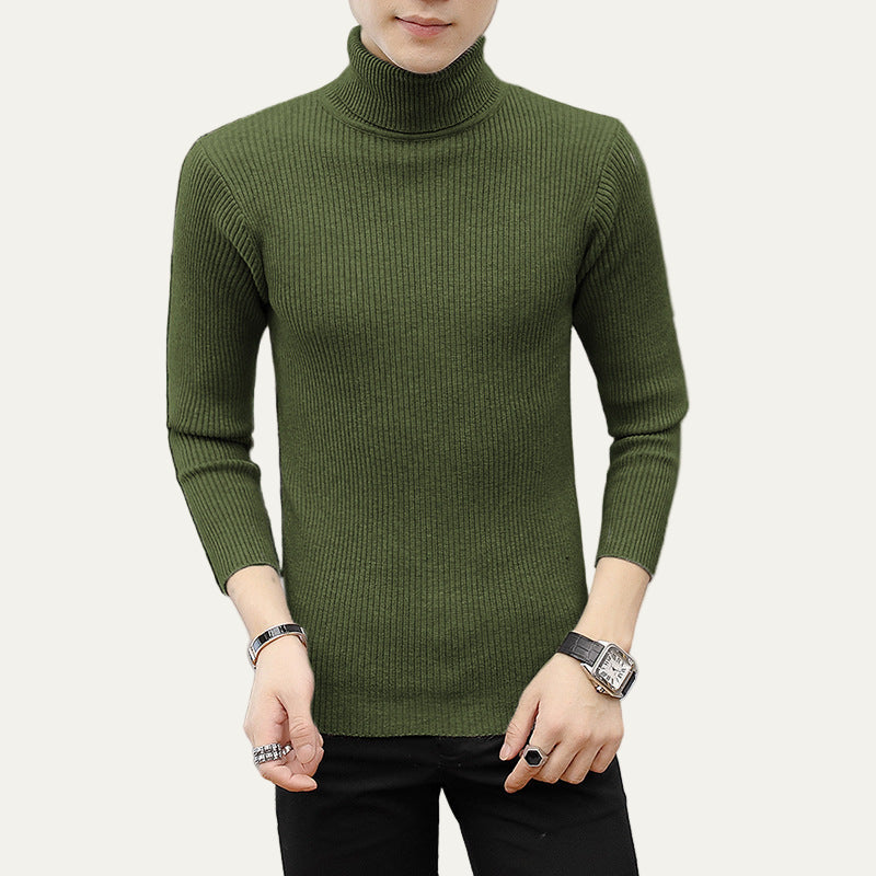 Men’s Slim Rib Knit Turtleneck Sweater