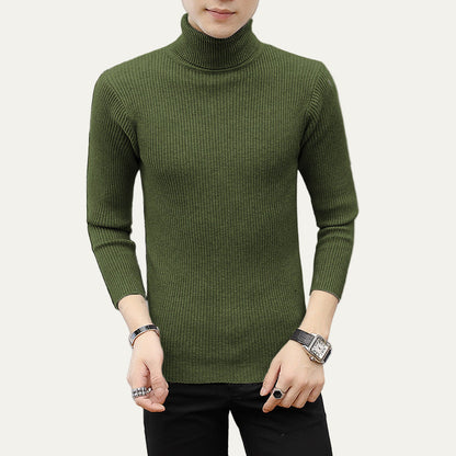 Men’s Slim Rib Knit Turtleneck Sweater