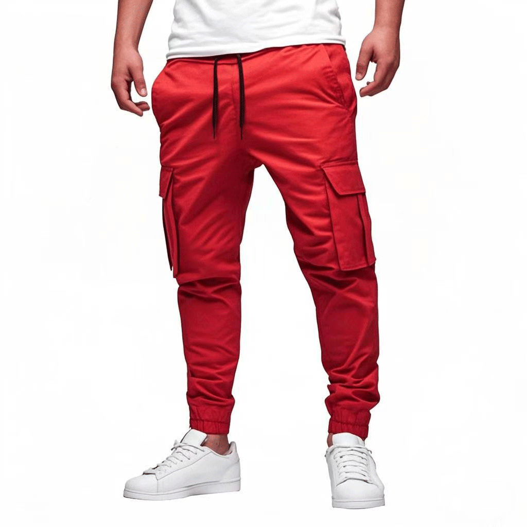 Men's Athletic Fit Jogger Pants with Stretch Waistband