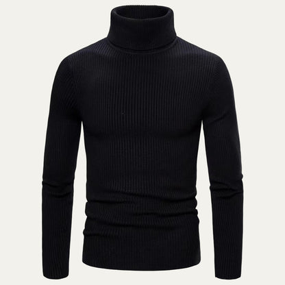 Men’s Slim Rib Knit Turtleneck Sweater