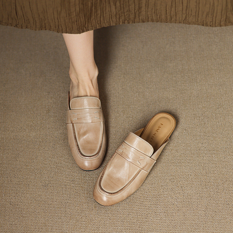 Serin Genuine Leather Mules
