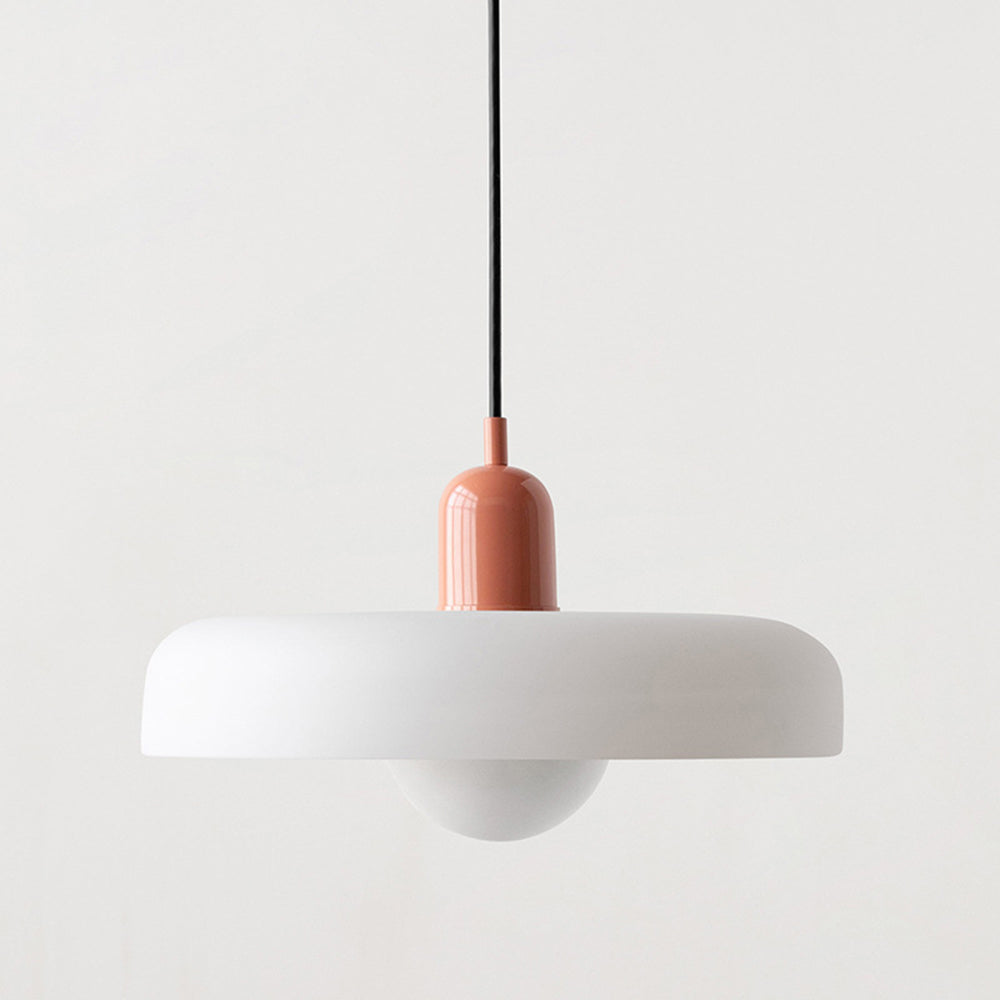 Colorful Glass Hanging Lamp With Adjustable Arm
