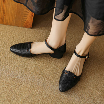 Lizel Genuine Leather Heels