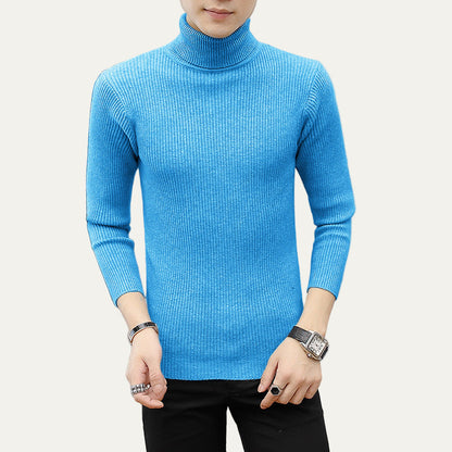 Men’s Slim Rib Knit Turtleneck Sweater