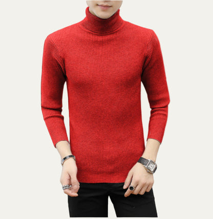 Men’s Slim Rib Knit Turtleneck Sweater