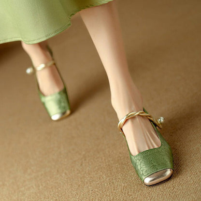 Galene Leather Heels