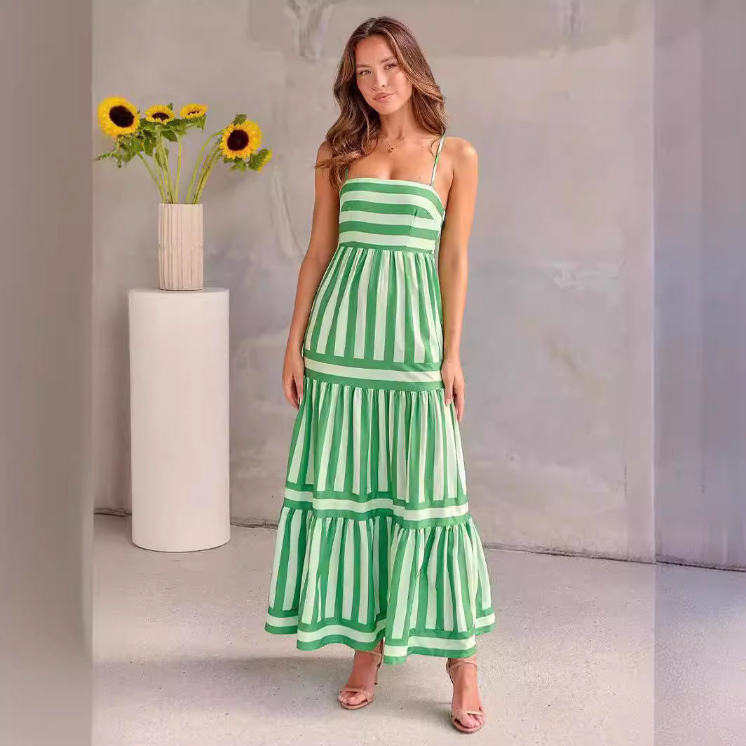 Chic Summer Dress - Adjustable Buckle Detail & Buttons - BritishElegance
