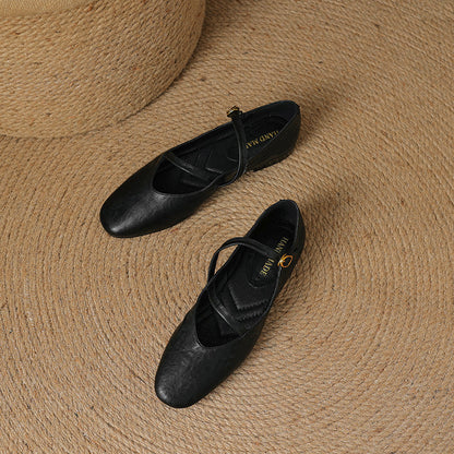 Norie Genuine Leather Flats