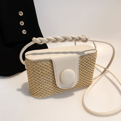 Bohemian Straw Crossbody Tote – Chic Beach Handbag for Women