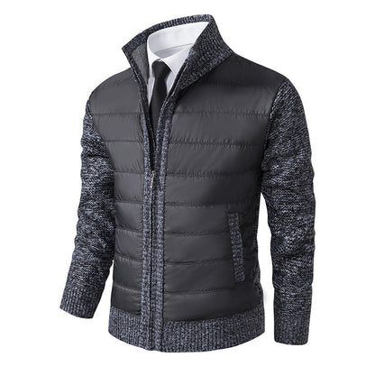 Men’s Quilted Knit Hybrid Zip Jacket