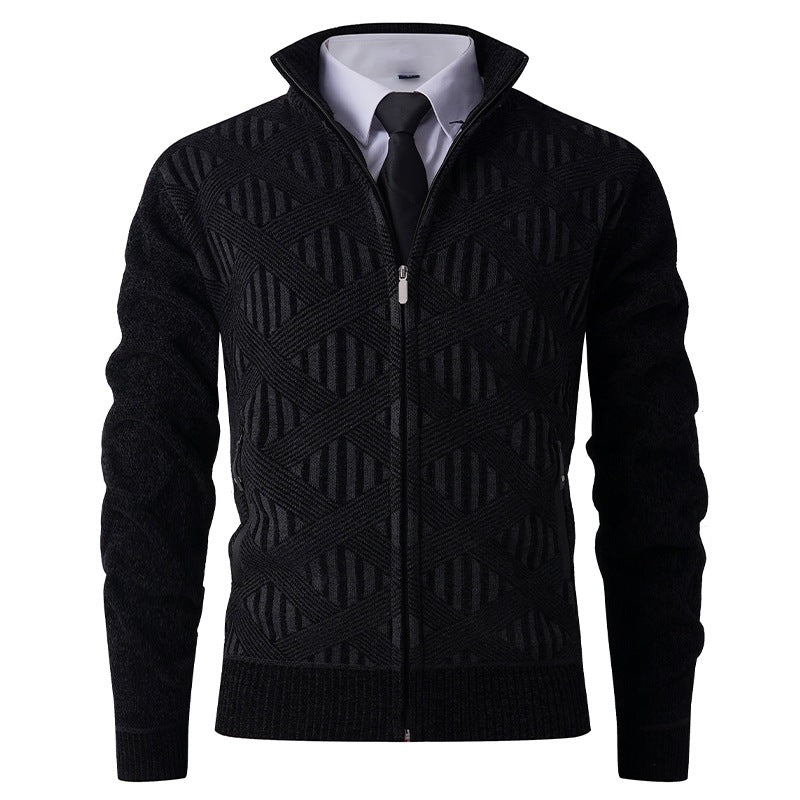 Cevori Modern Design Structured Fit Zip Cardigan