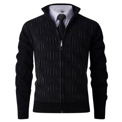 Cevori Modern Design Structured Fit Zip Cardigan