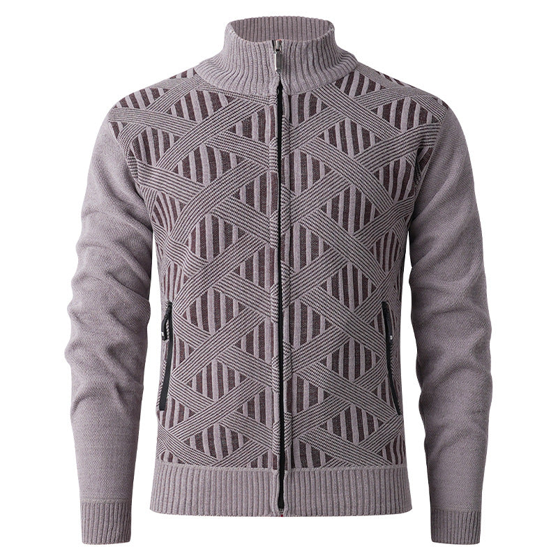 Cevori Modern Design Structured Fit Zip Cardigan