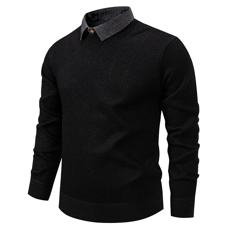Men’s Knit Collar Pullover