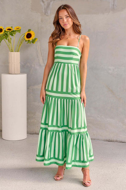 Chic Summer Dress - Adjustable Buckle Detail & Buttons