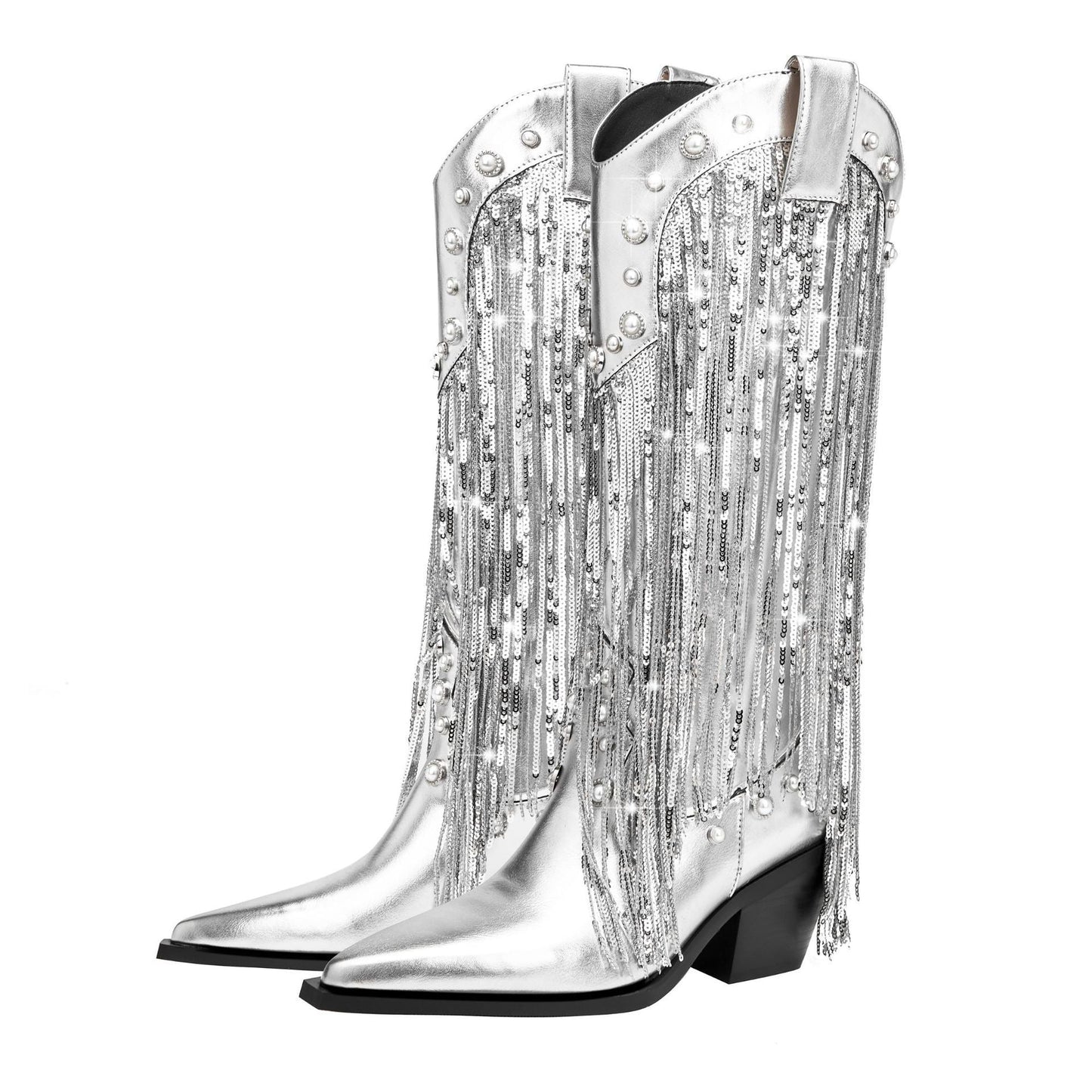Western Fringed Ankle Boots for Women