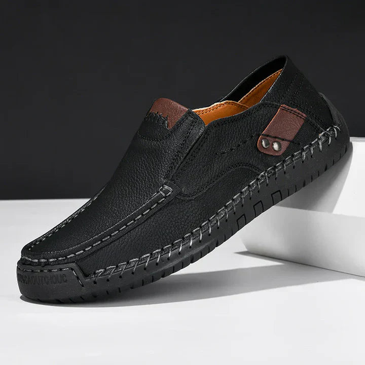 Classic Leather Shoes with Grip Sole
