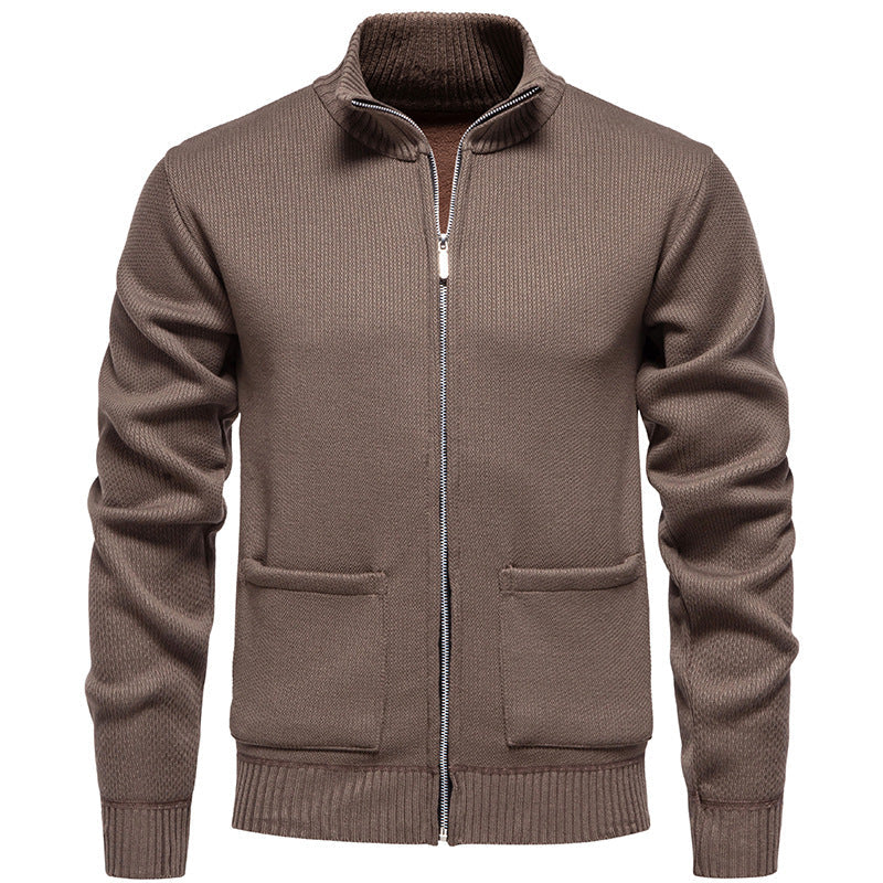 Cevori Practical Pockets Modern Zip Cardigan