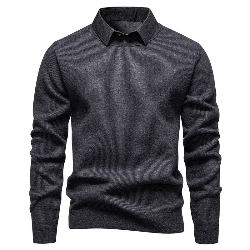 Men’s Knit Collar Pullover