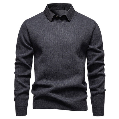 Men’s Knit Collar Pullover