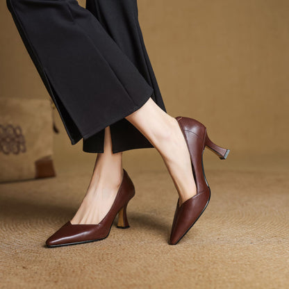 Zyne Genuine Leather Heels