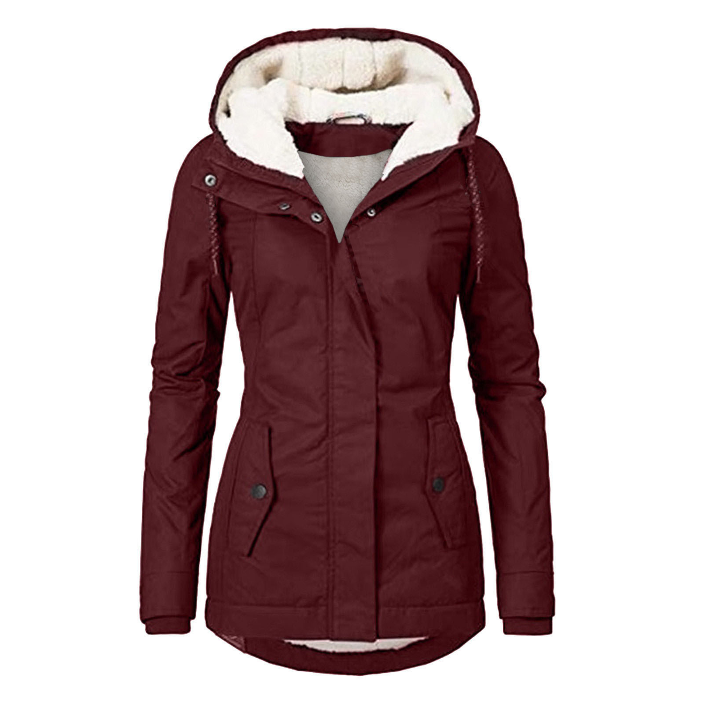 Warm Fleece Hooded Women's Coat