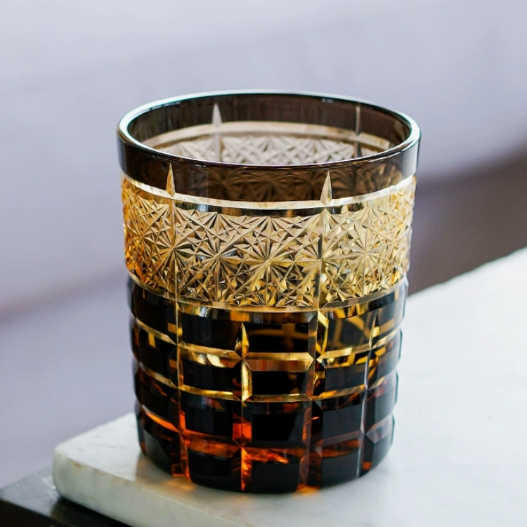 Luxury Cut Crystal Whisky Glass Set with Wooden Case