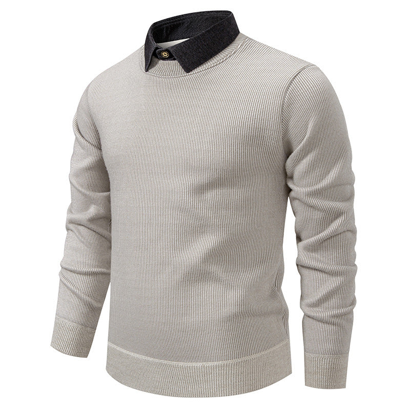 Men’s Knit Collar Pullover