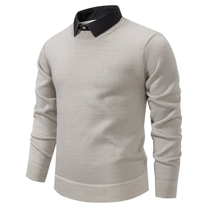 Men’s Knit Collar Pullover