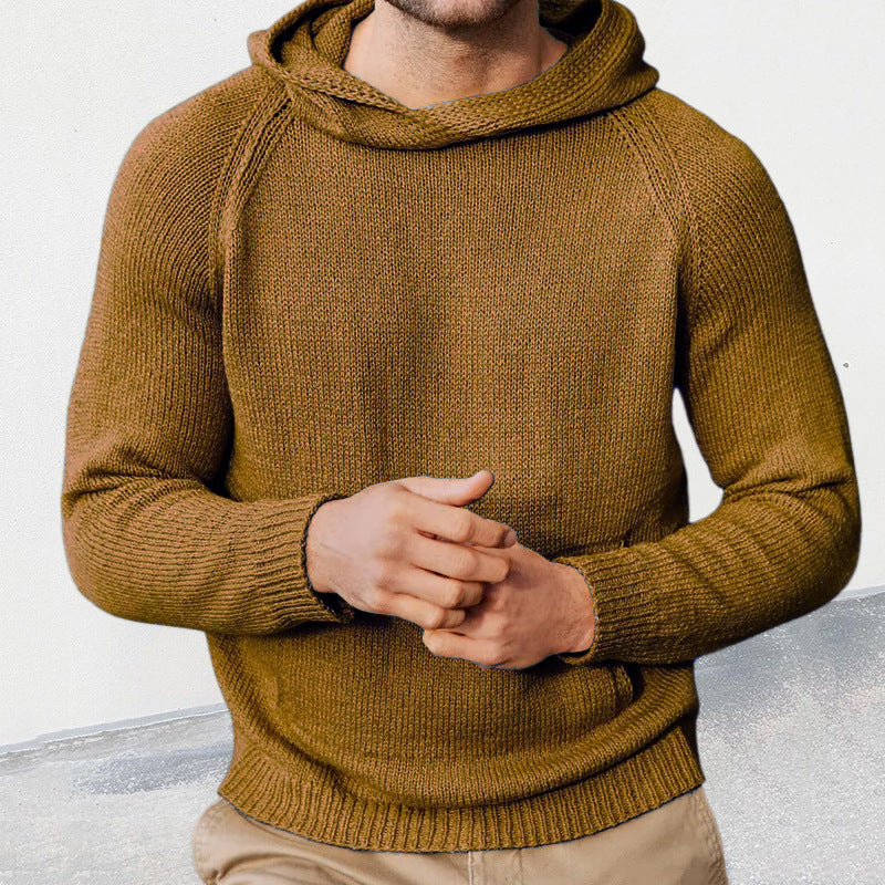 Cevori Fine Mesh Style Hooded Knitted Jumper