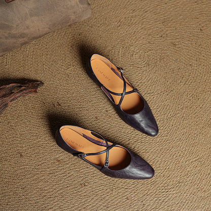 Eclan Genuine Leather Flats