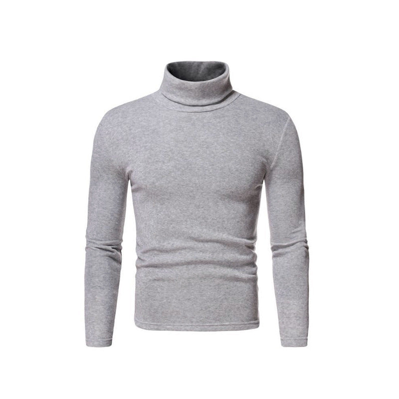 Men’s Form Fitting Soft Knit Turtleneck Top