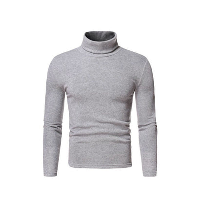 Men’s Form Fitting Soft Knit Turtleneck Top