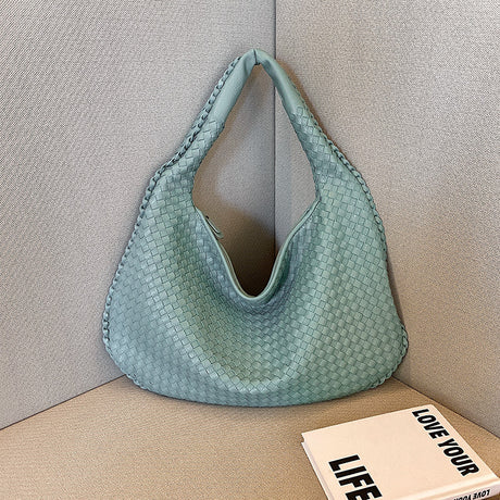 Red Valentina Woven Shopping Bag