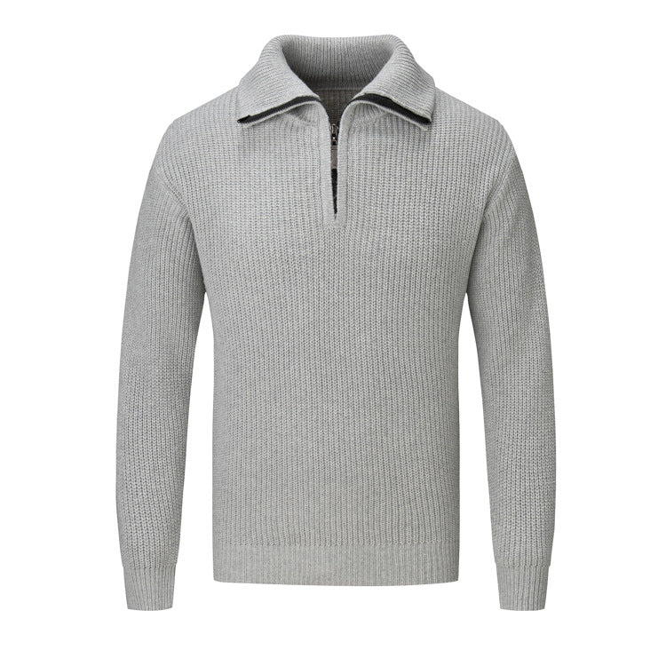 Cevori Knit Style Structured Half Zip Jumper