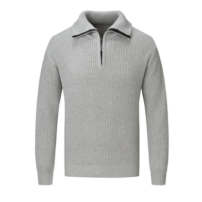Cevori Knit Style Structured Half Zip Jumper