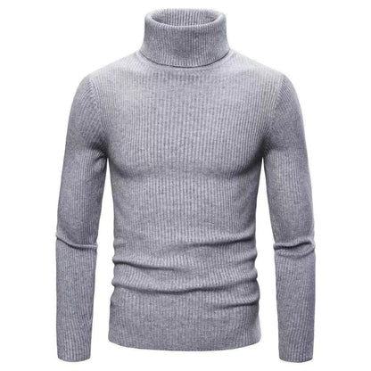 Cevori Turtleneck Style Rib Knit Jumper
