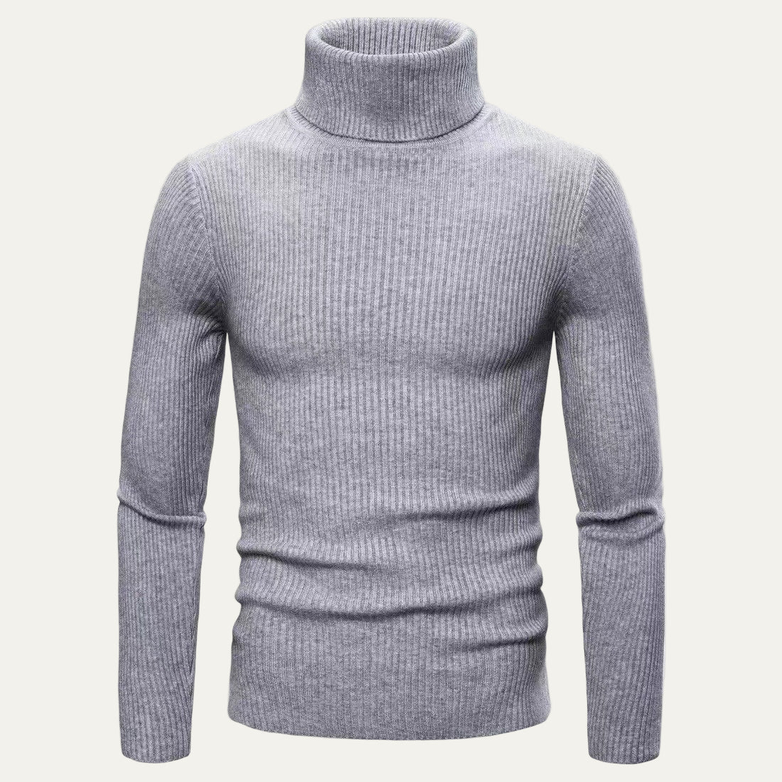 Men’s Slim Rib Knit Turtleneck Sweater