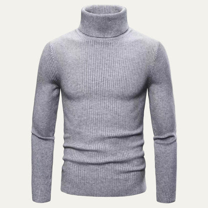 Men’s Slim Rib Knit Turtleneck Sweater
