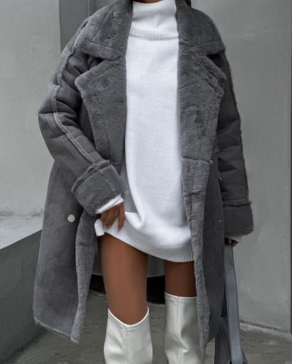 Luxurious Faux Fur Women's Parka Coat