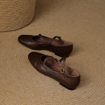 Norie Genuine Leather Flats
