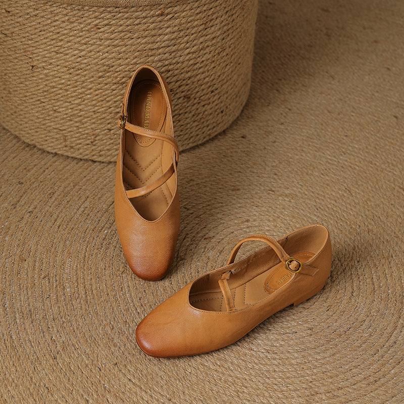 Norie Genuine Leather Flats
