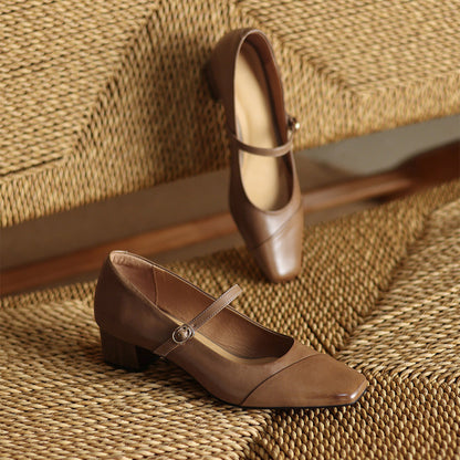 Clarette Genuine Leather Heels