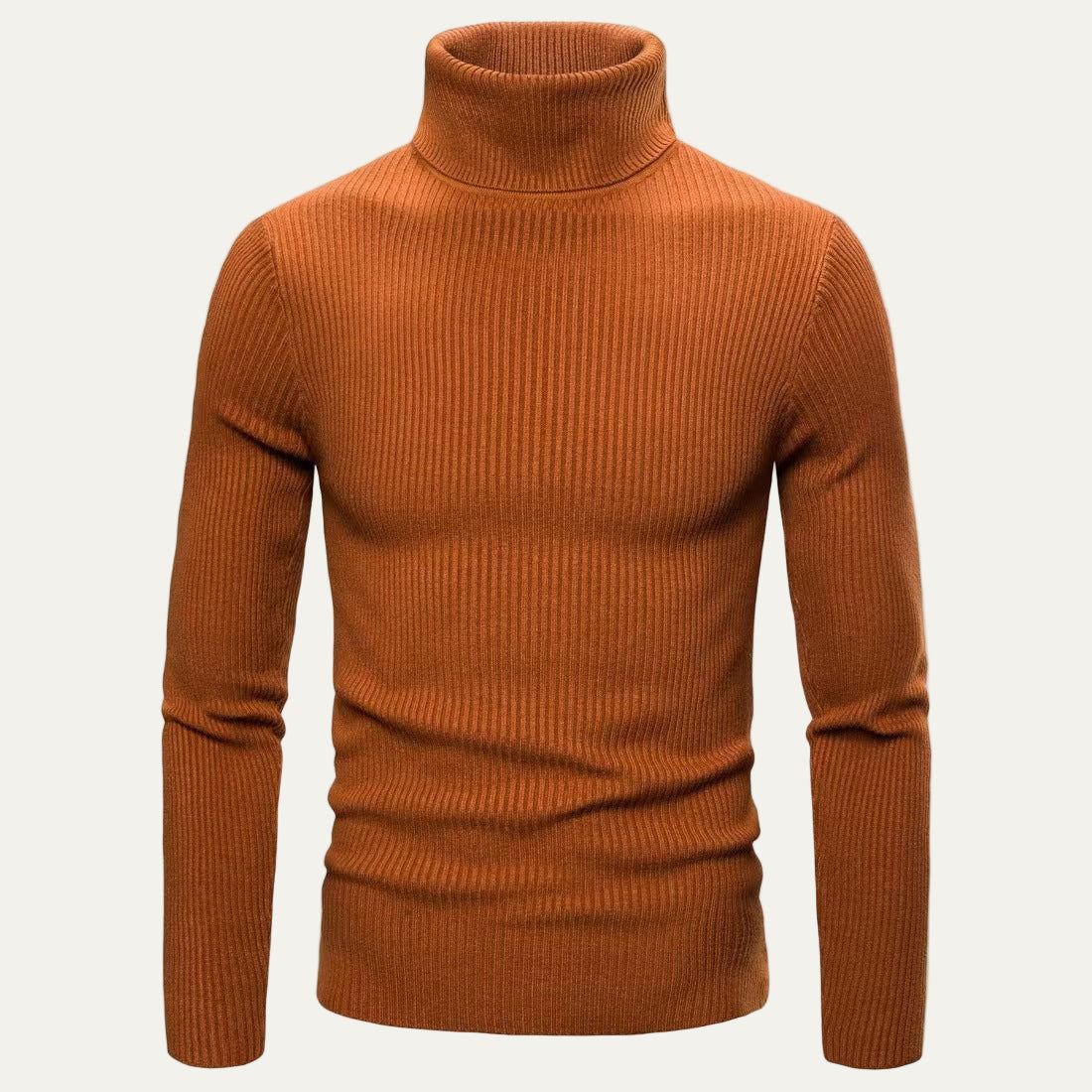 Men’s Slim Rib Knit Turtleneck Sweater