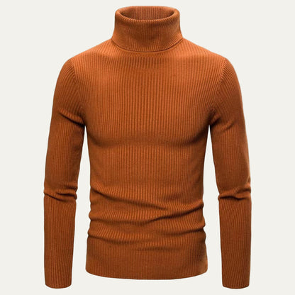 Men’s Slim Rib Knit Turtleneck Sweater