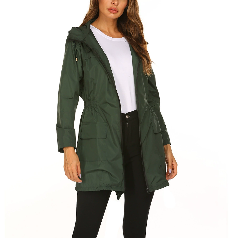 Waterproof Women's Hooded Rain Coat - BritishElegance
