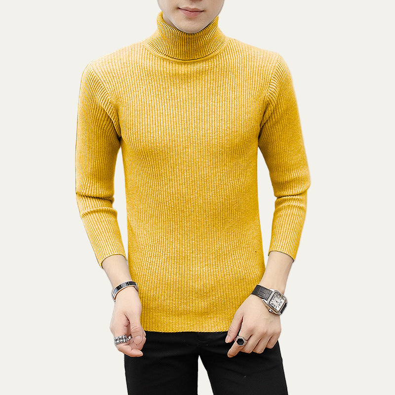 Men’s Slim Rib Knit Turtleneck Sweater