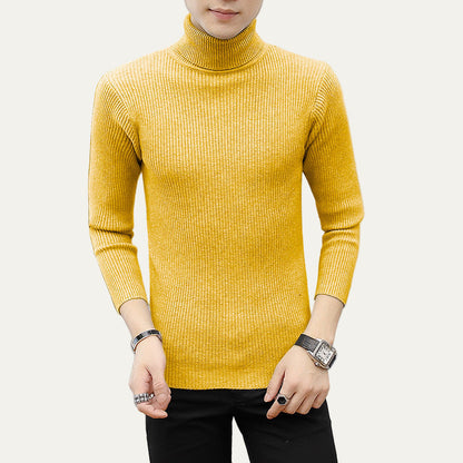 Men’s Slim Rib Knit Turtleneck Sweater