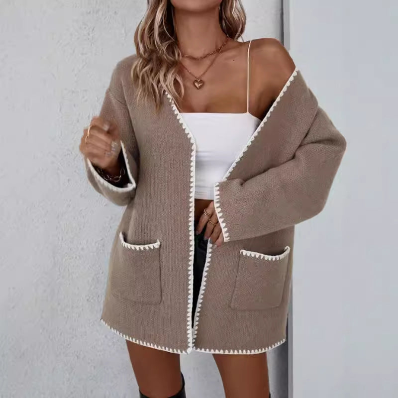 Cozy Women's Oversized Long Cardigan Sweater - BritishElegance