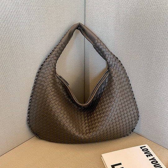 Red Valentina Woven Shopping Bag